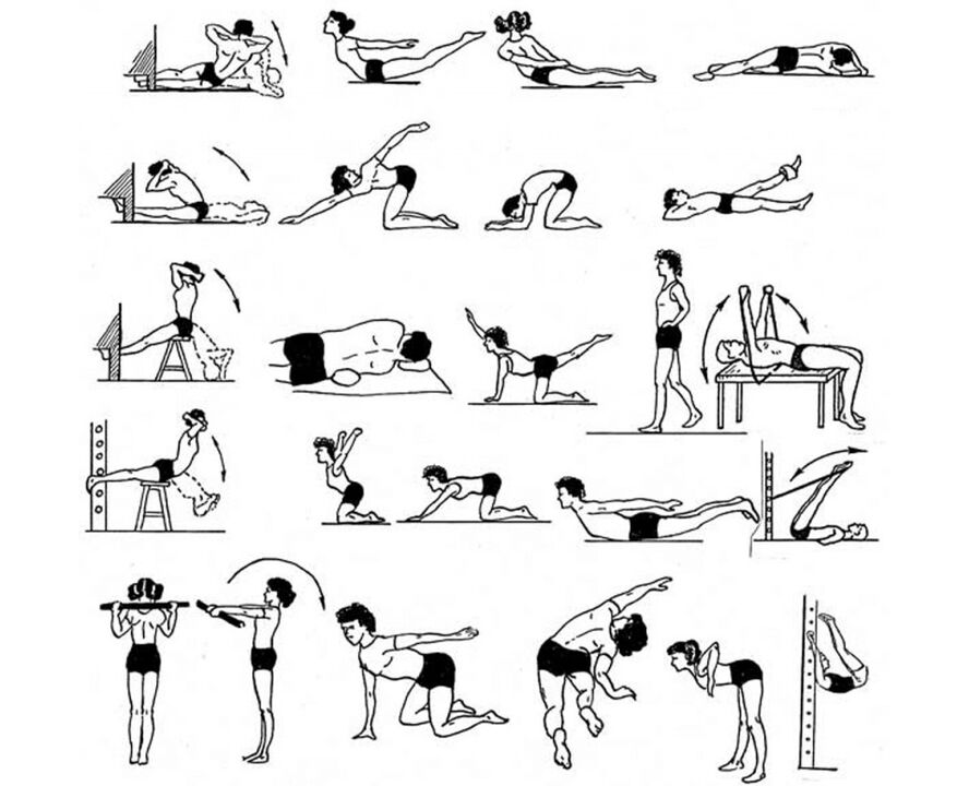 therapeutische Übungen bei Osteochondrose